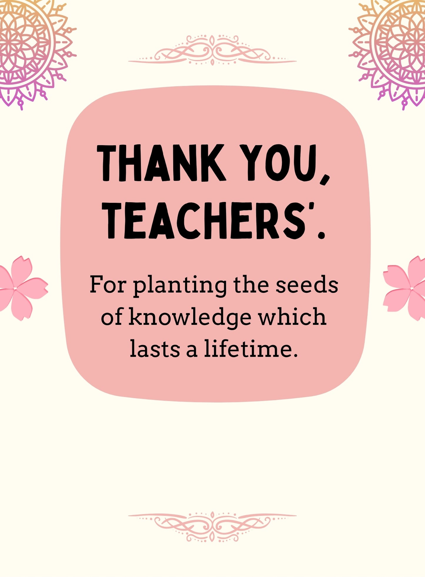 Thank You Teacher